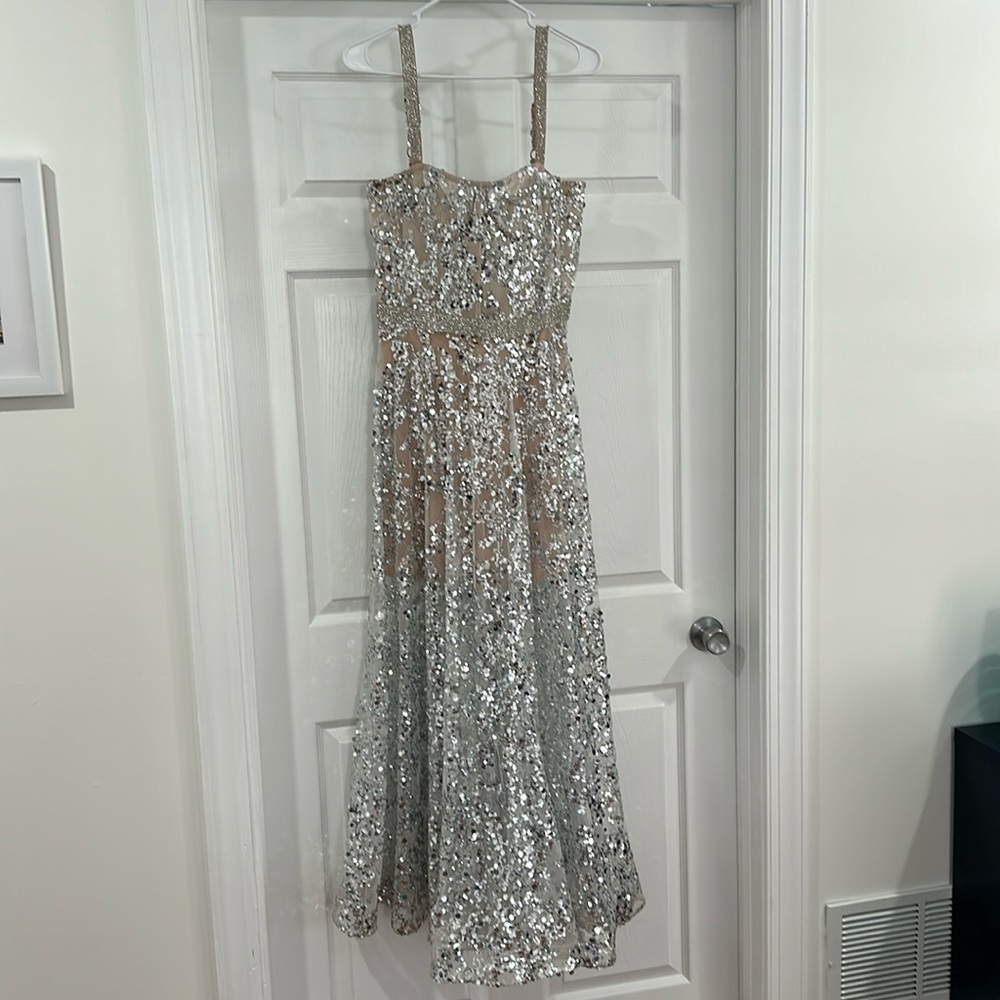 Gorgeous Sparkling Silver Dress by Bronx and Banco